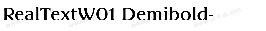 RealTextW01 Demibold字体转换